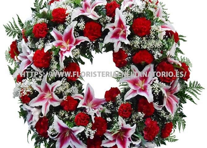 corona floral funebre para tanatorio