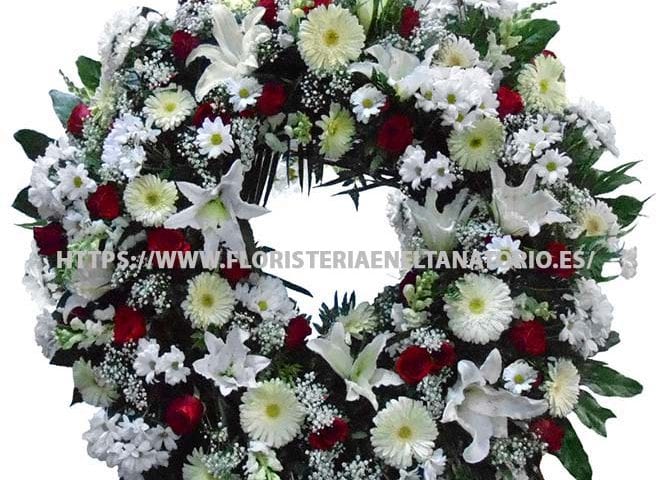 corona floral funebre para tanatorio