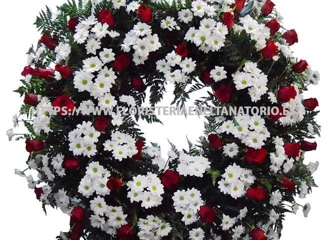 corona floral funebre para tanatorio